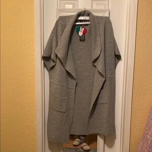 Maison Pholya Gray Knit Cardigan